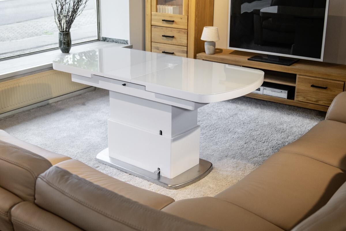 Couchtisch Levi weiß MDF B/H/T: ca. 135x50x75 cm