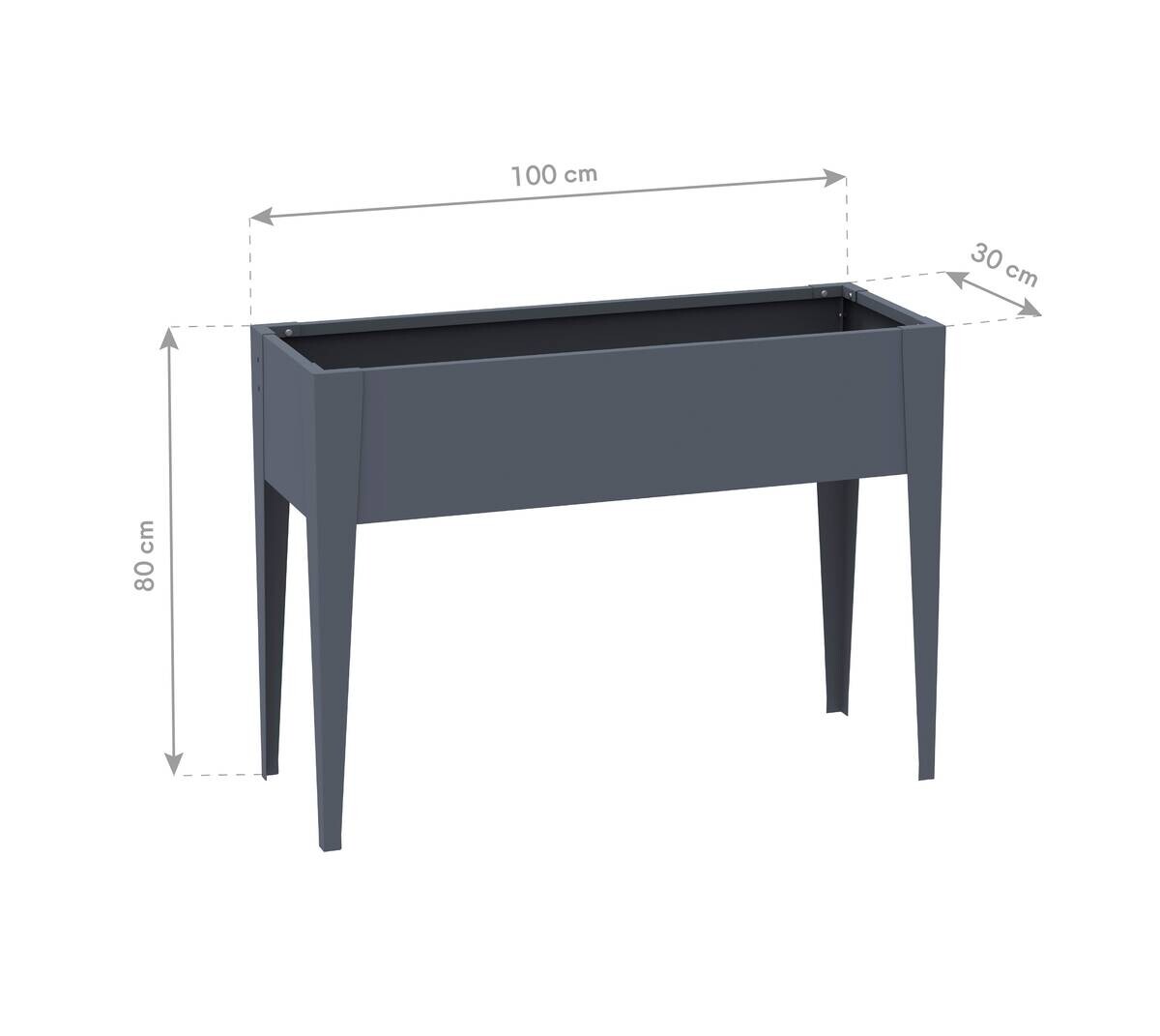 Westmann Hochbeet Vedura anthrazit Stahl B/H/L: ca. 100x80x30 cm
