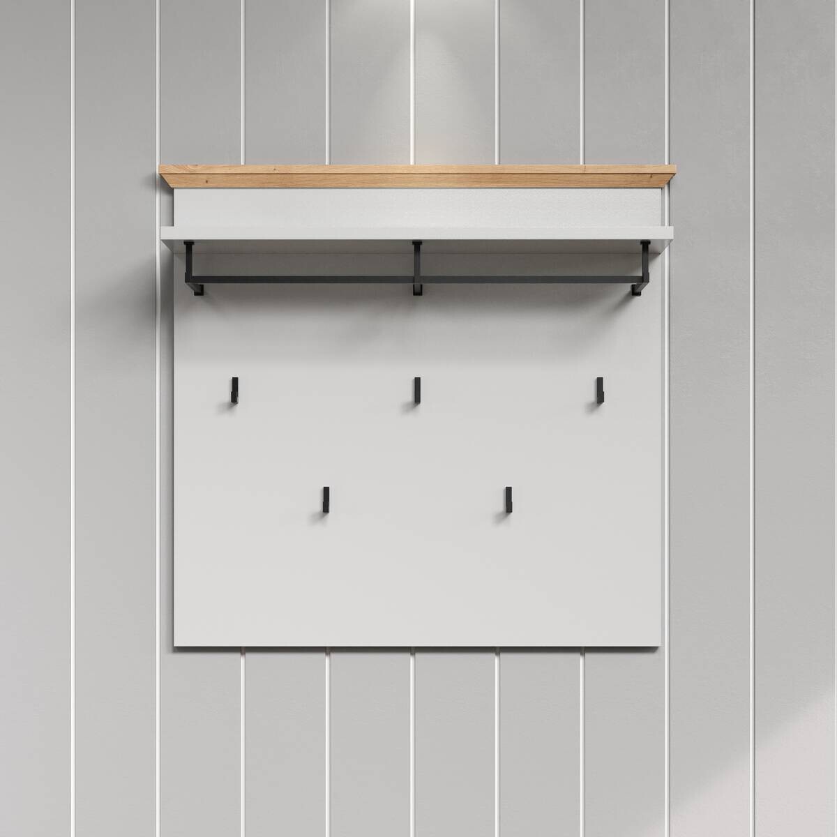 Garderobenpaneel Landside Lichtgrau Eiche Artisan Nachbildung B/H/T: ca. 91x82x27 cm