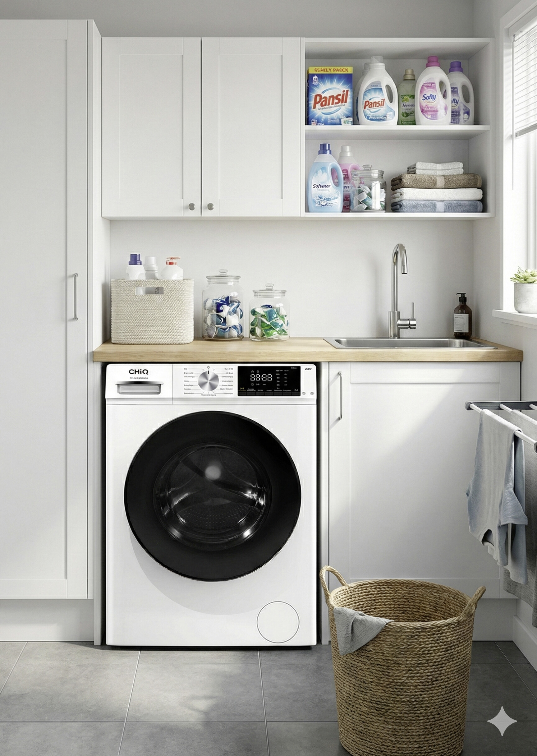 CHiQ Waschmaschine PFL80141M3XWGA weiß B/H/T: ca. 60x85x52 cm ca. 8 kg