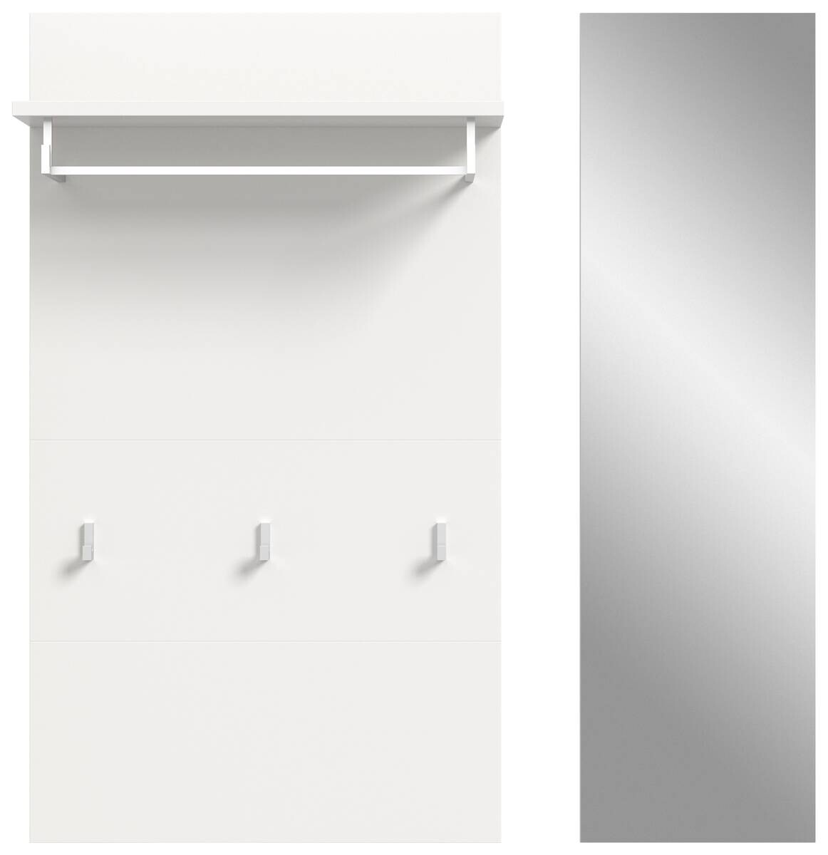 Garderobenpaneel JAM weiß B/H/T: ca. 90x106x27 cm
