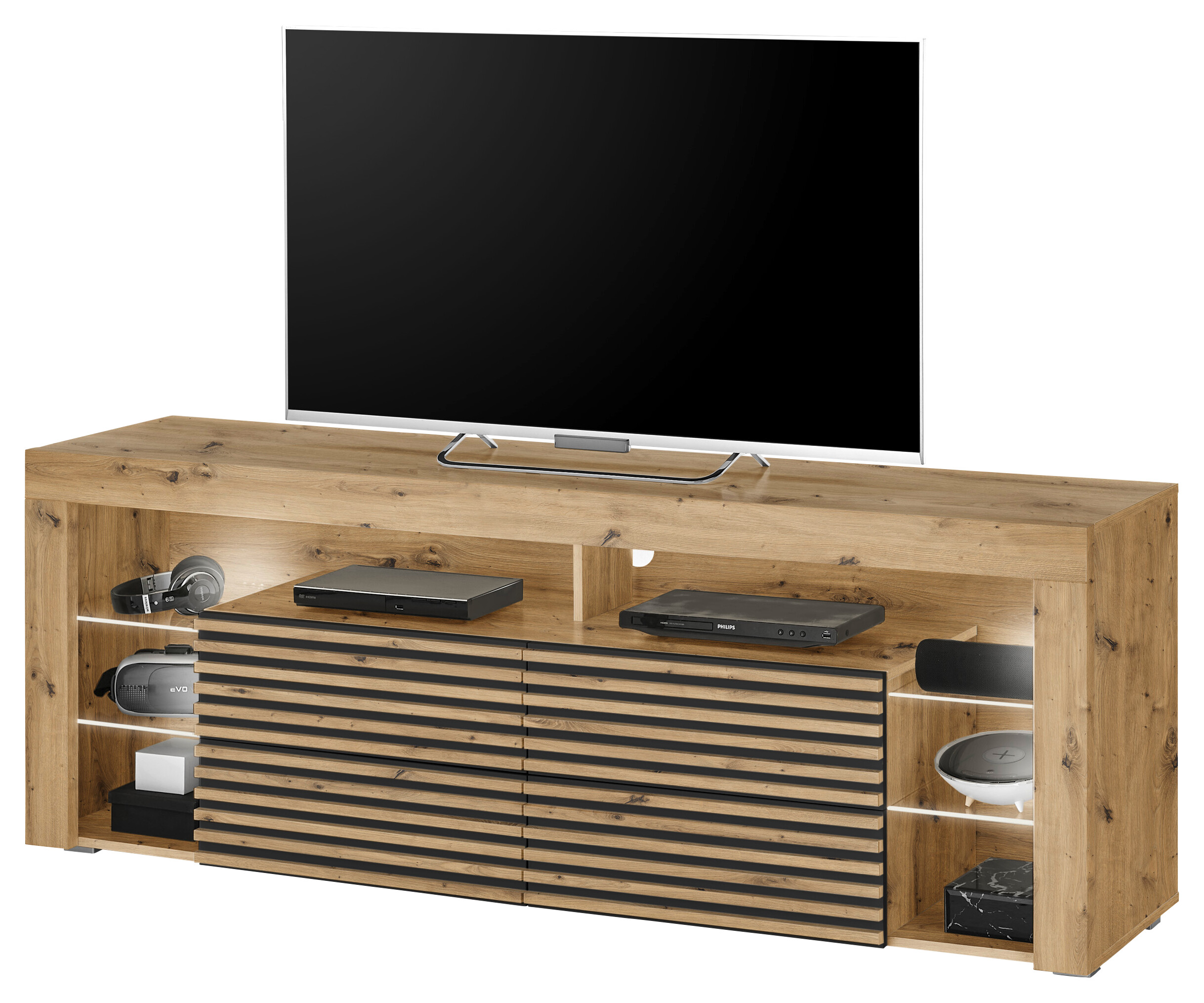 TV-Lowboard Goal 2.0 Eiche Artisan Nachbildung B/H/T: ca. 179x67x44 cm TV-Lowboard Goal 2.0 Eiche Artisan Nachbildung B/H/T: ca. 179x67x44 cm