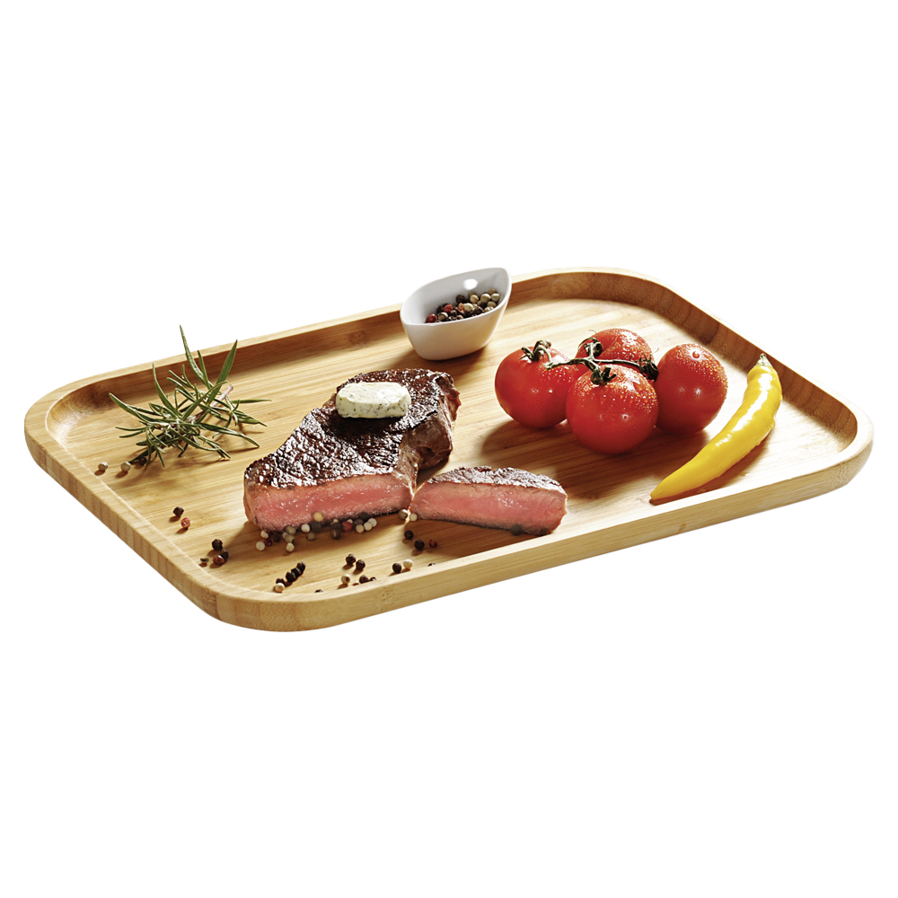 Kesper Servierbrett natur Bambus B/H/L: ca. 27,5x37,5x2 cm