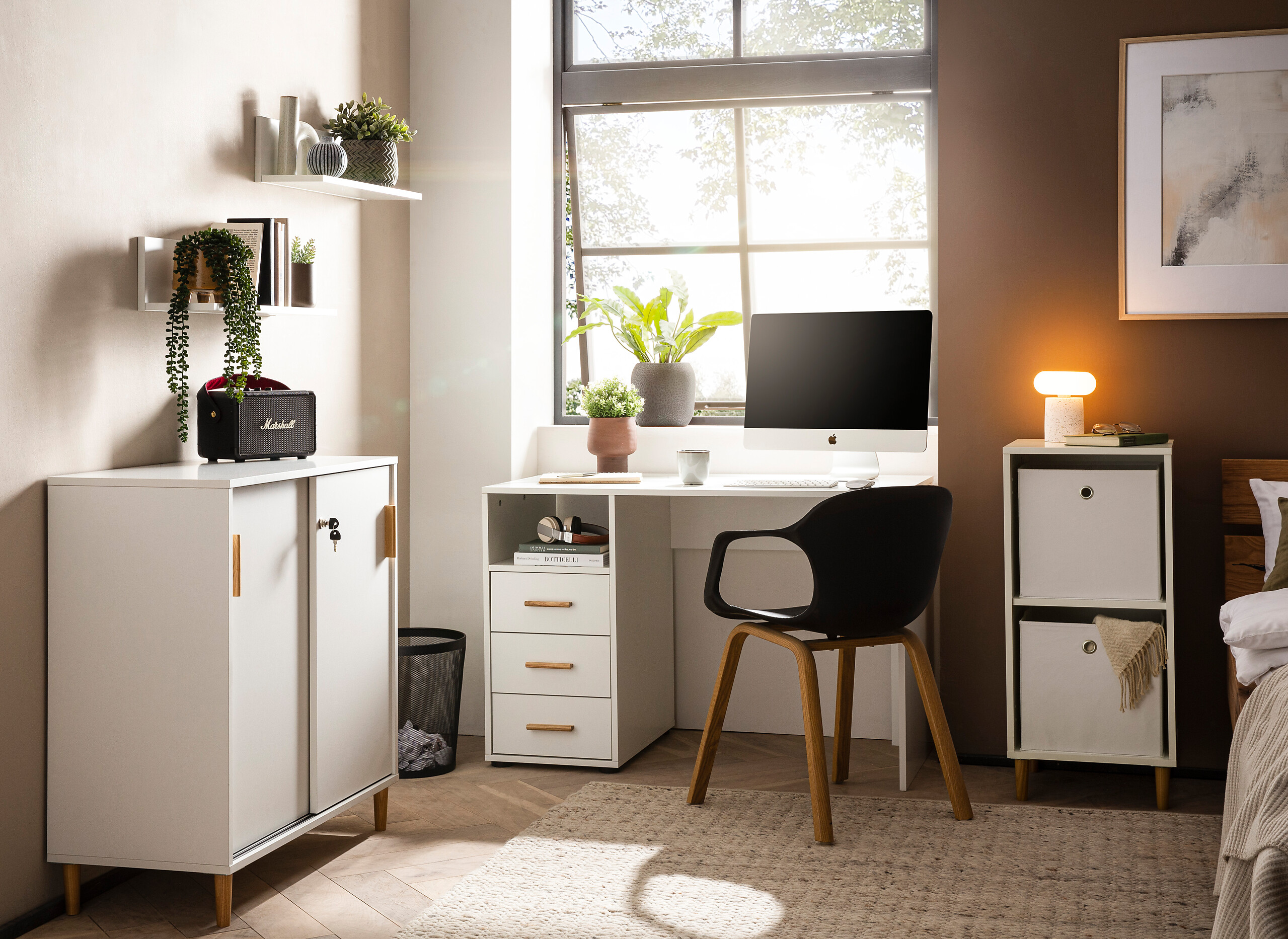 Schreibtisch Torge weiß matt B/H/T: ca. 109x74x58 cm