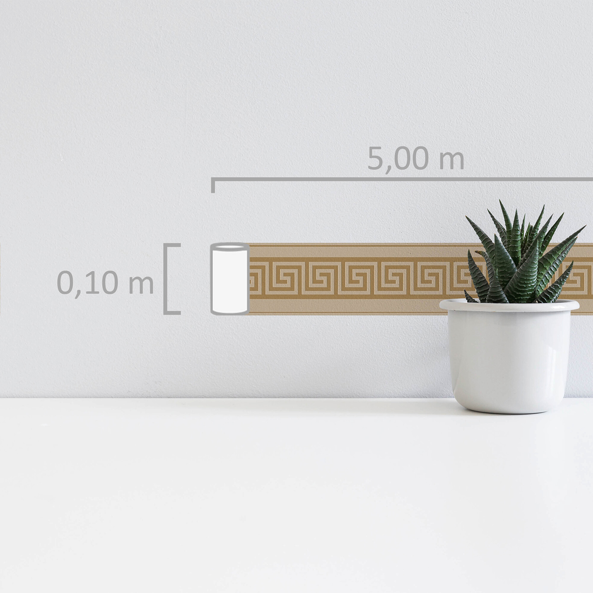 A.S.Creation Bordüre braun B/H/D: ca. 10x500x9,5 cm