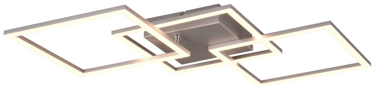 Reality LED-Deckenleuchte Trail titanfarbig Metall B/H/T: ca. 53x53x7 cm