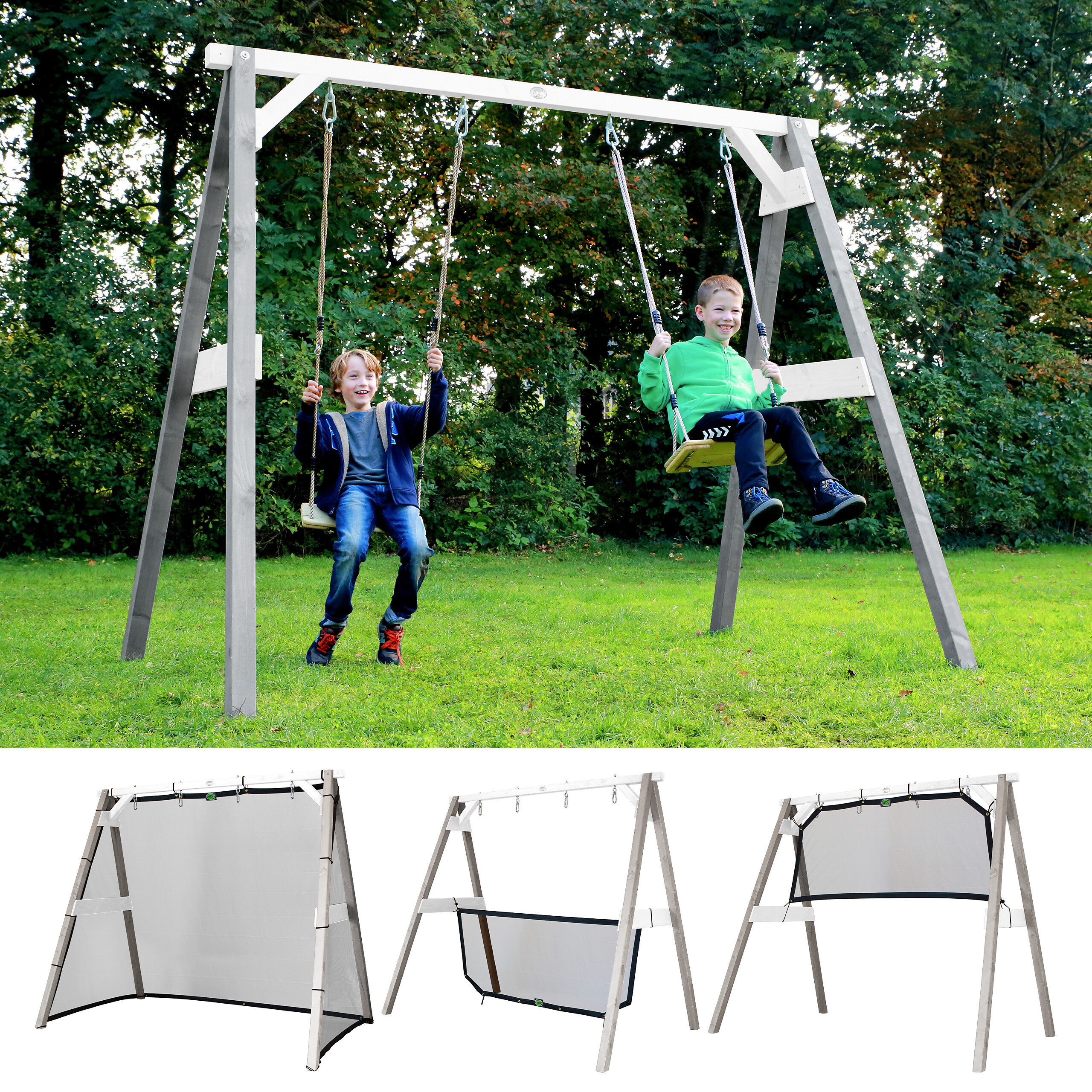 AXI Schaukel 4in1 SportsFun grau B/H/L: ca. 254x207x160 cm