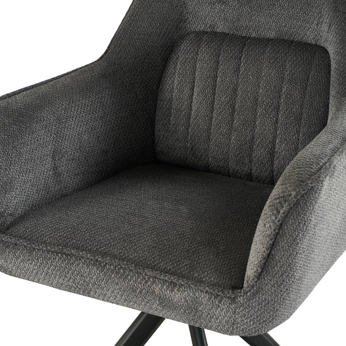 Armlehnstuhl Verena anthrazit Webstoff B/H/T: ca. 60,5x87x63 cm