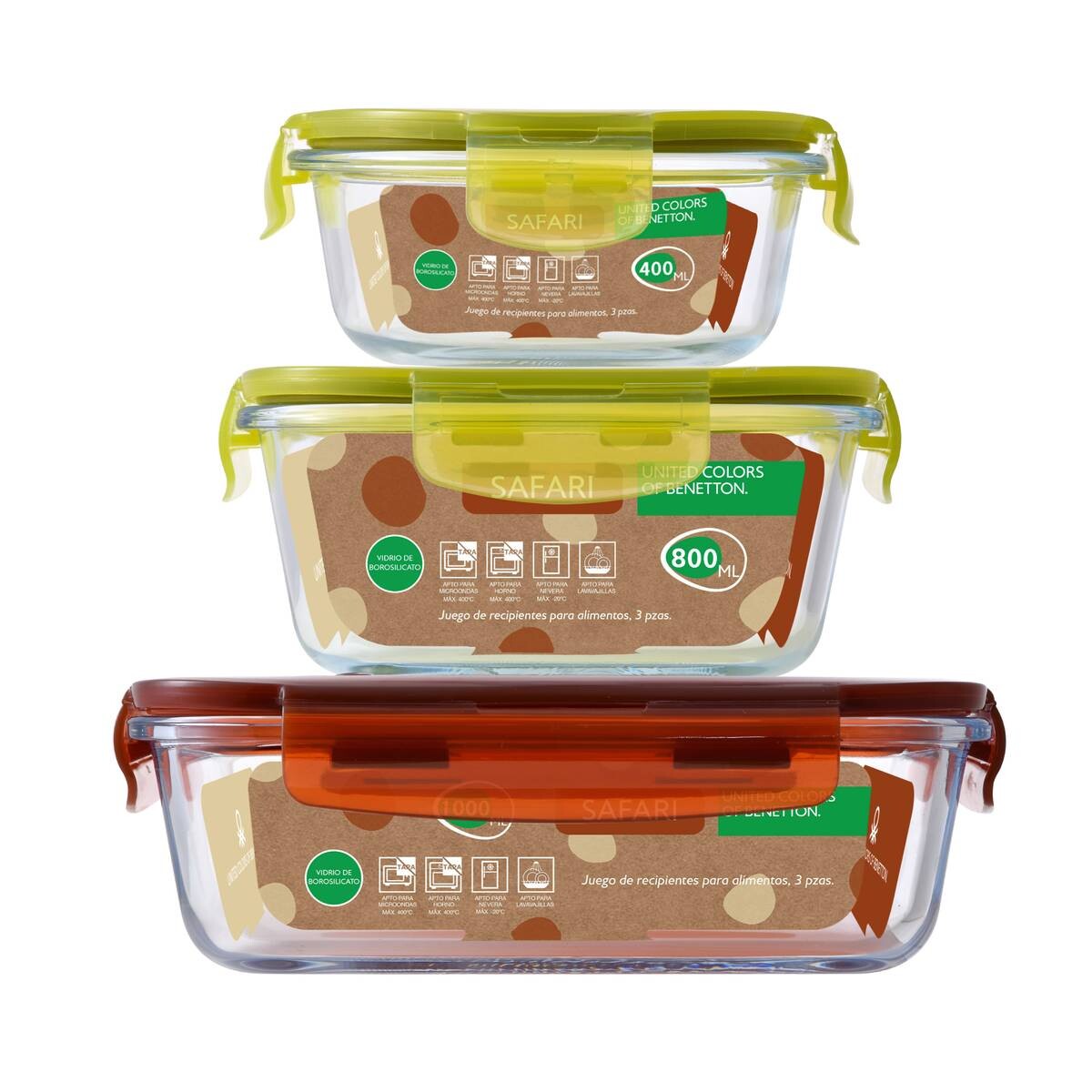 BENETTON Vorratsdosenset Safari bunt