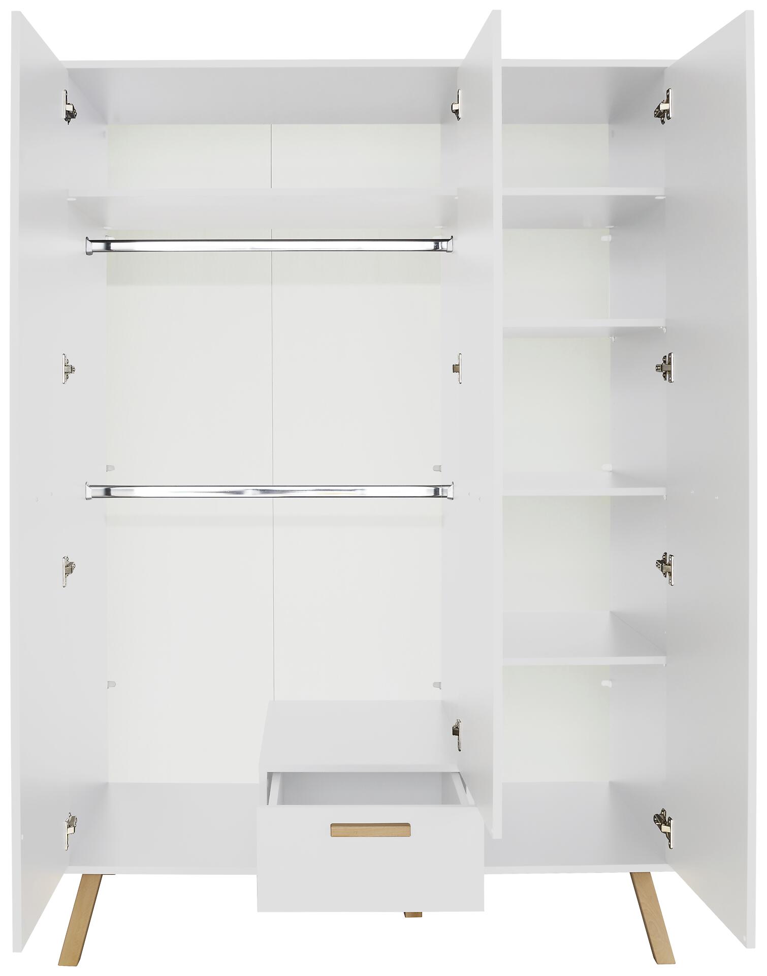 Kleiderschrank Mats weiß B/H/T: ca. 130x190x60 cm Kleiderschrank Mats weiß B/H/T: ca. 130x190x60 cm