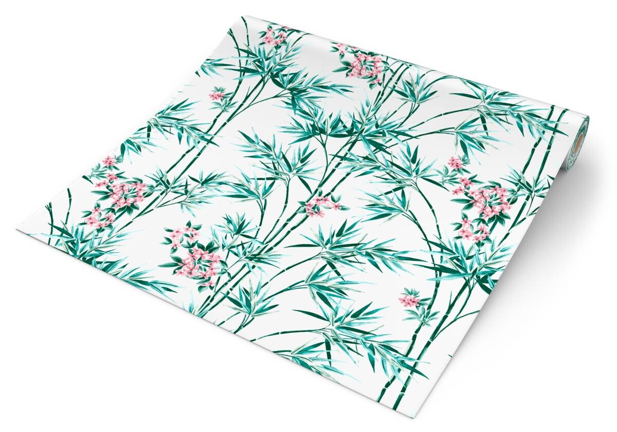 UGEPA Vliestapete Bambus weiß grün B/L: ca. 53x1005 cm