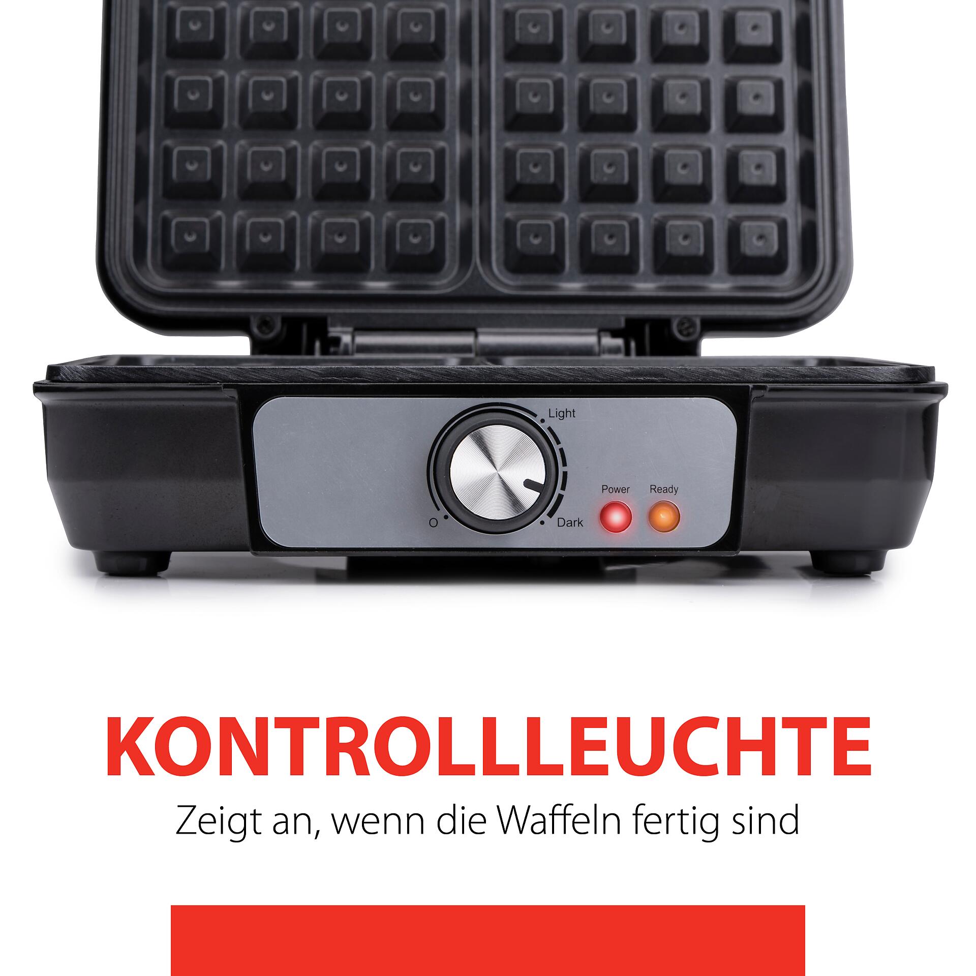 alpina Waffelautomat schwarz Alu B/H/L: ca. 24x10x24 cm