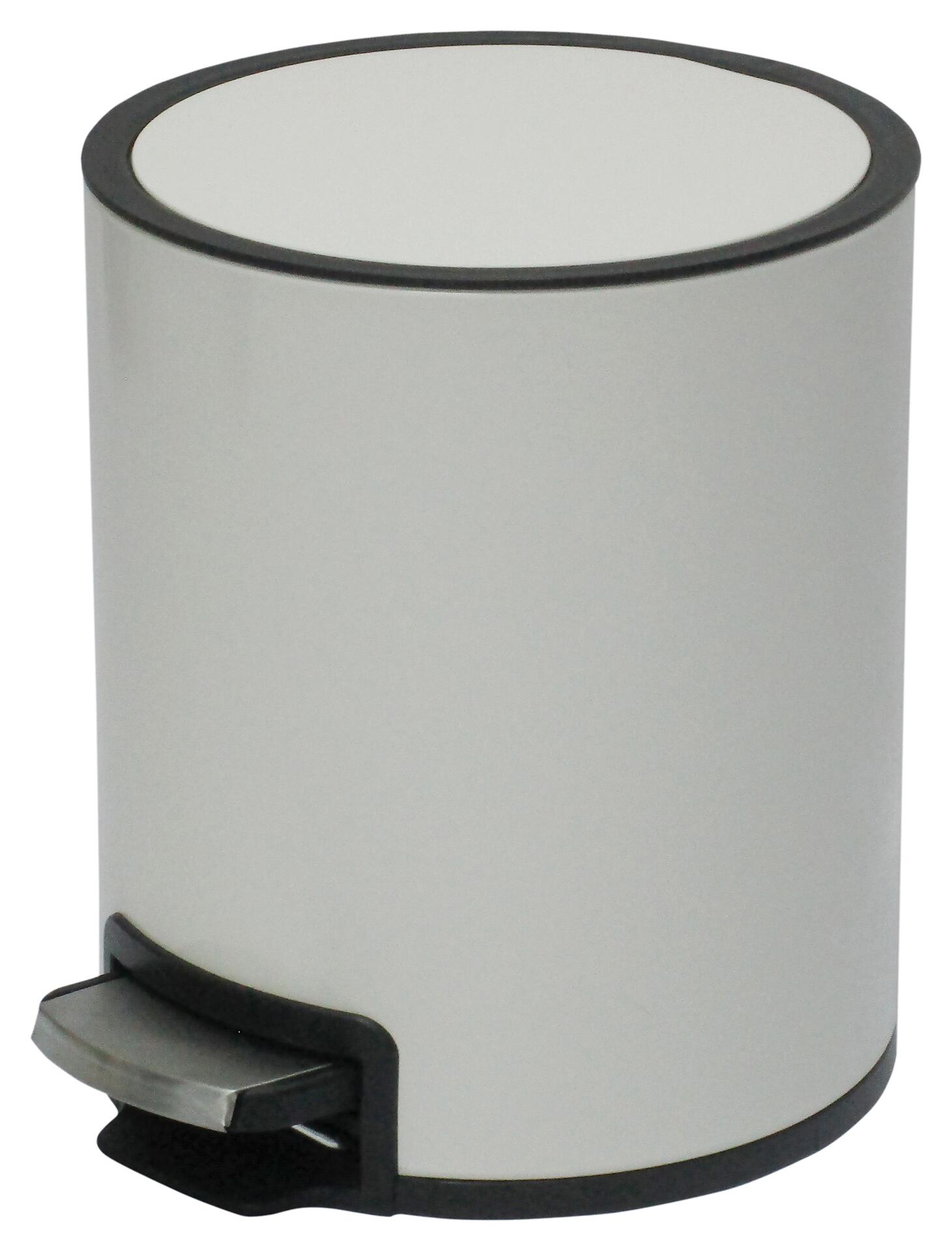 Treteimer weiß Metall ca. 3 l