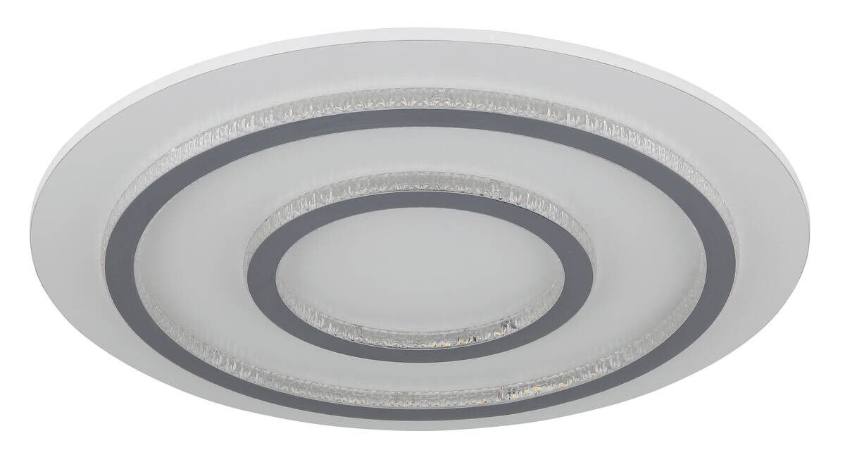 GLOBO LED-Deckenleuchte klar hellgrau weiß Kunststoff Metall H/D: ca. 6x55 cm 1 Brennstellen