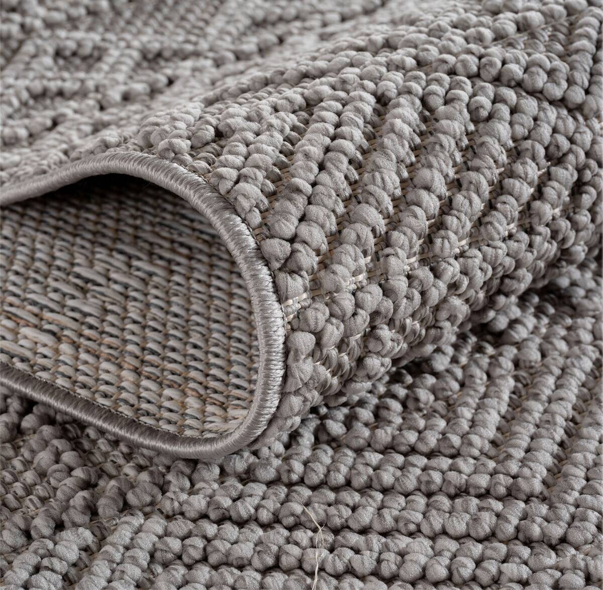 Ayyildiz Kurzflorteppich HELIX silber B/H/L: ca. 140x0,7x200 cm