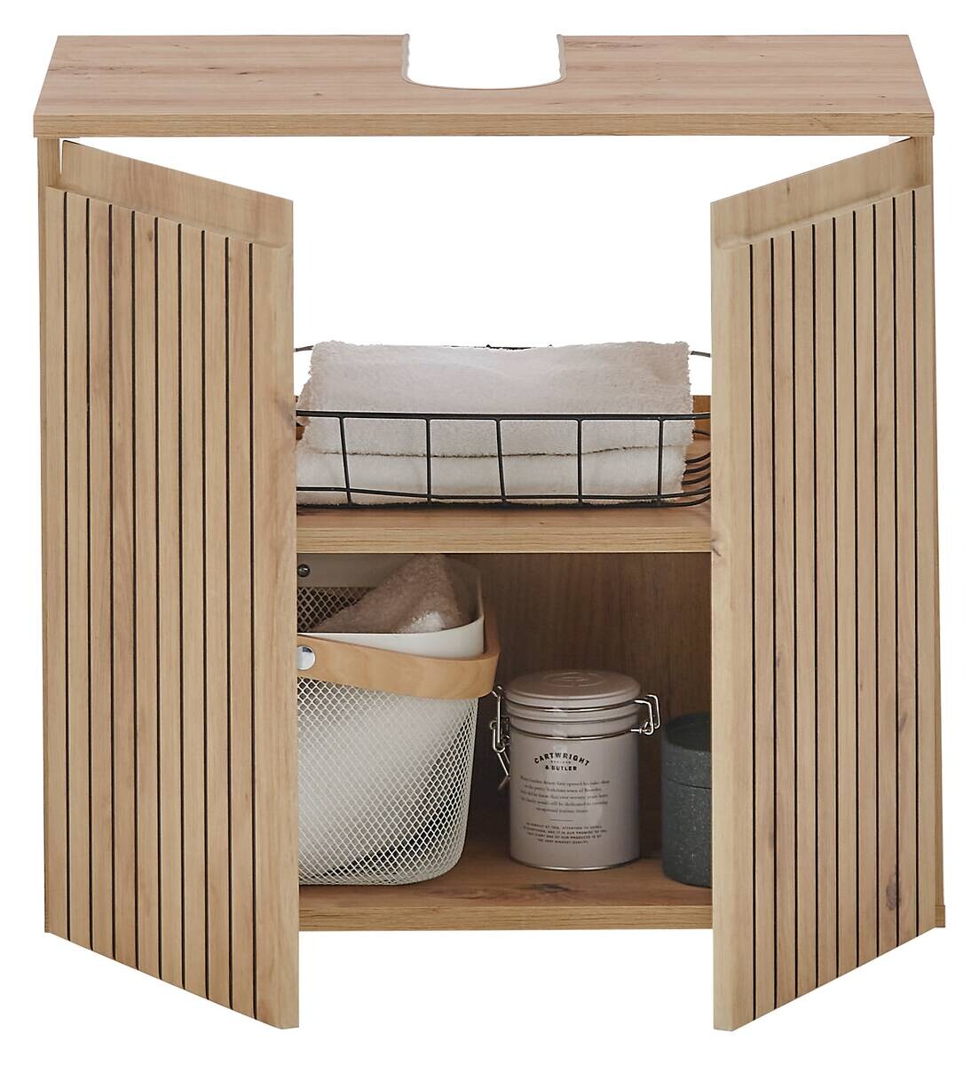Waschbeckenunterschrank Austin Artisan Oak Nachbildung B/H/T: ca. 60x57x36 cm
