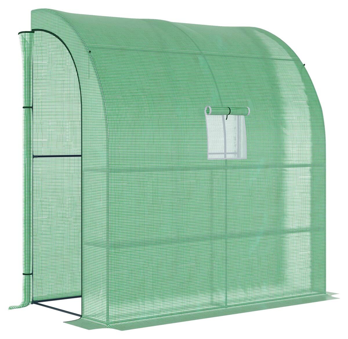 Outsunny Foliengewächshaus mit 4 Regalen B/H/L: ca. 100x213x200 cm