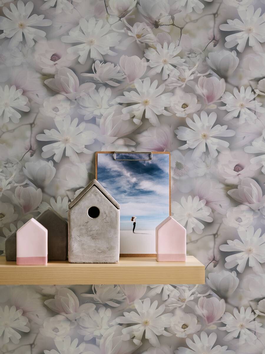 A.S.Creation Vliestapete Floral Floral violett grün grau B/H: ca. 0,53x10,05 cm