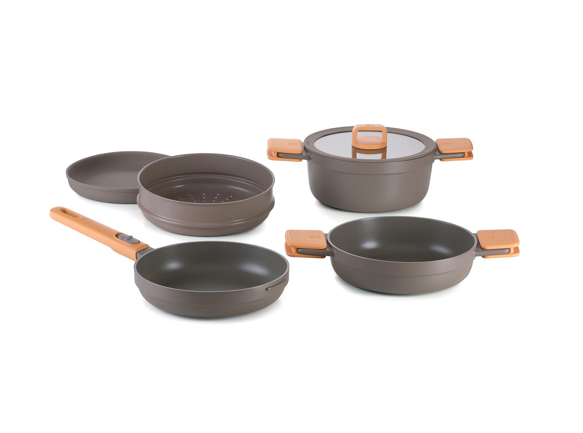 BRA Kochgeschirrset Compac anthrazit Aluminium 4 tlg.