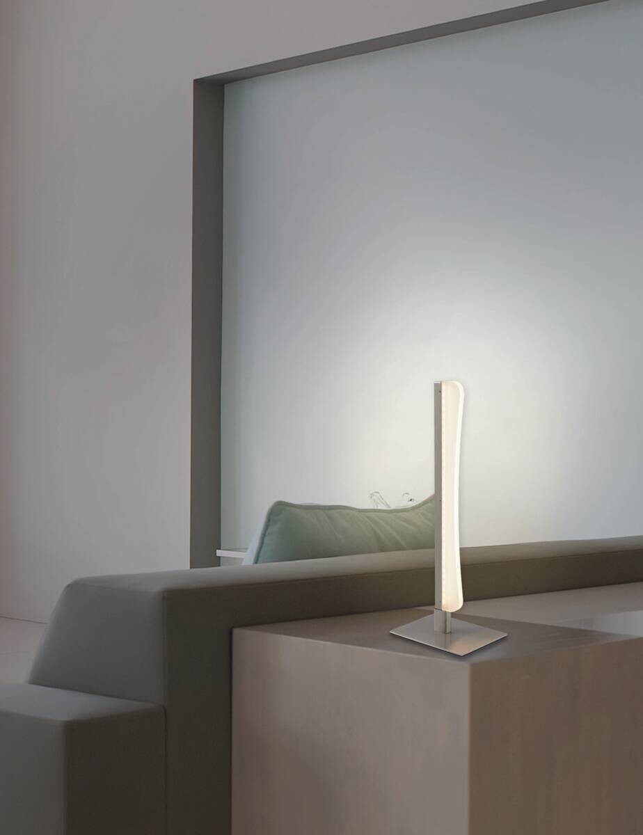 Näve Leuchten Tischleuchte 3113442 Chrom Kunststoff Metall B/H/T: ca. 10x38x16 cm null 1 Brennstellen