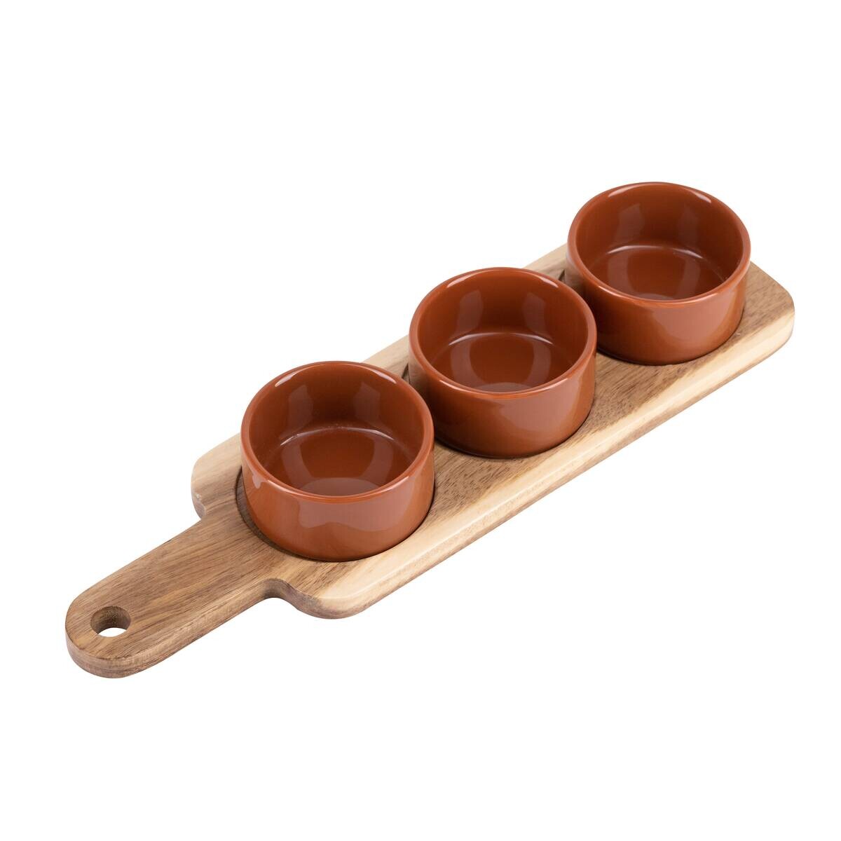 SAN IGNACIO Schalenset AGROS braun Steinzeug D: ca. 8 cm