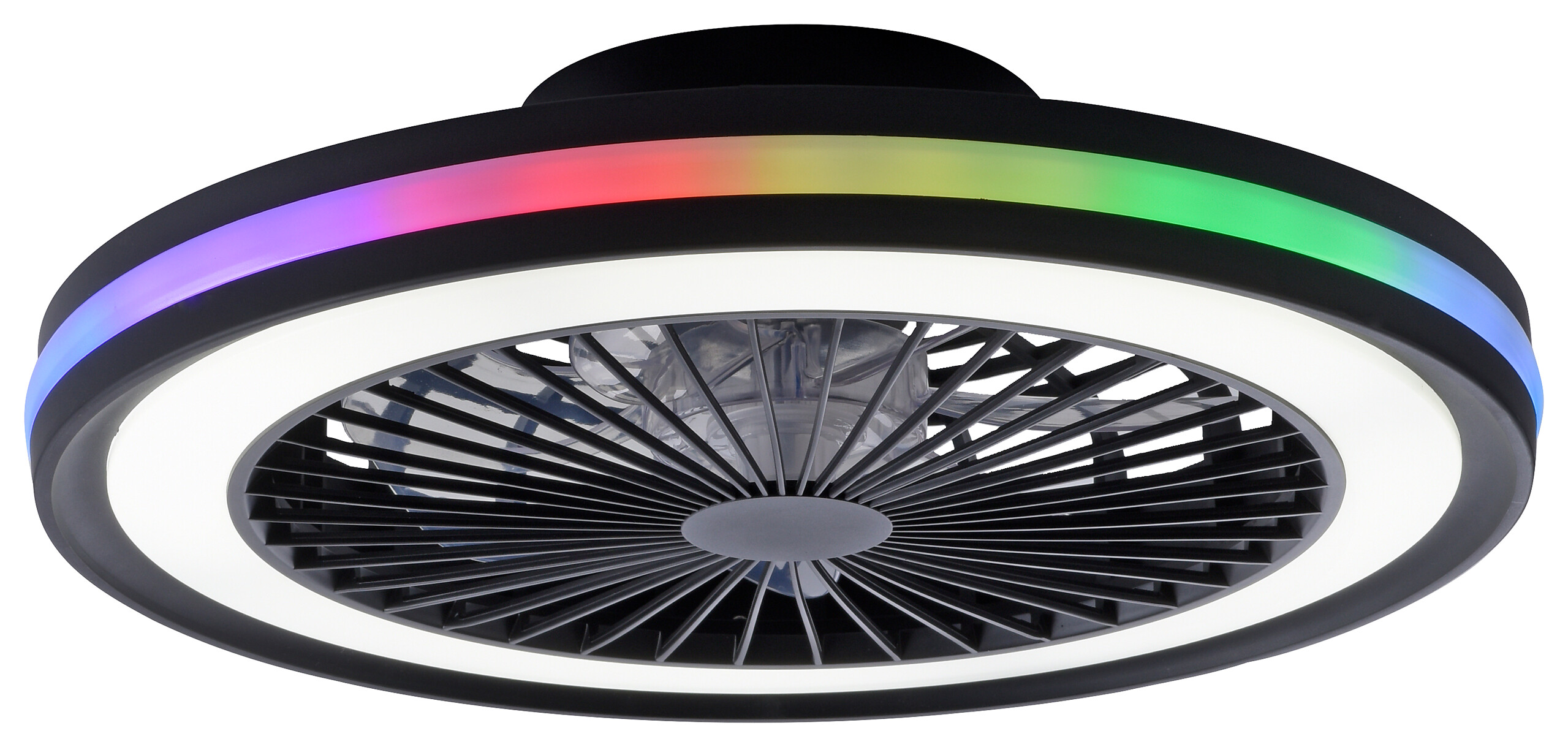 Just Light LED-Deckenventilator Brandon schwarz B/H/L: ca. 45,5x14x45,5 cm max. 36 W