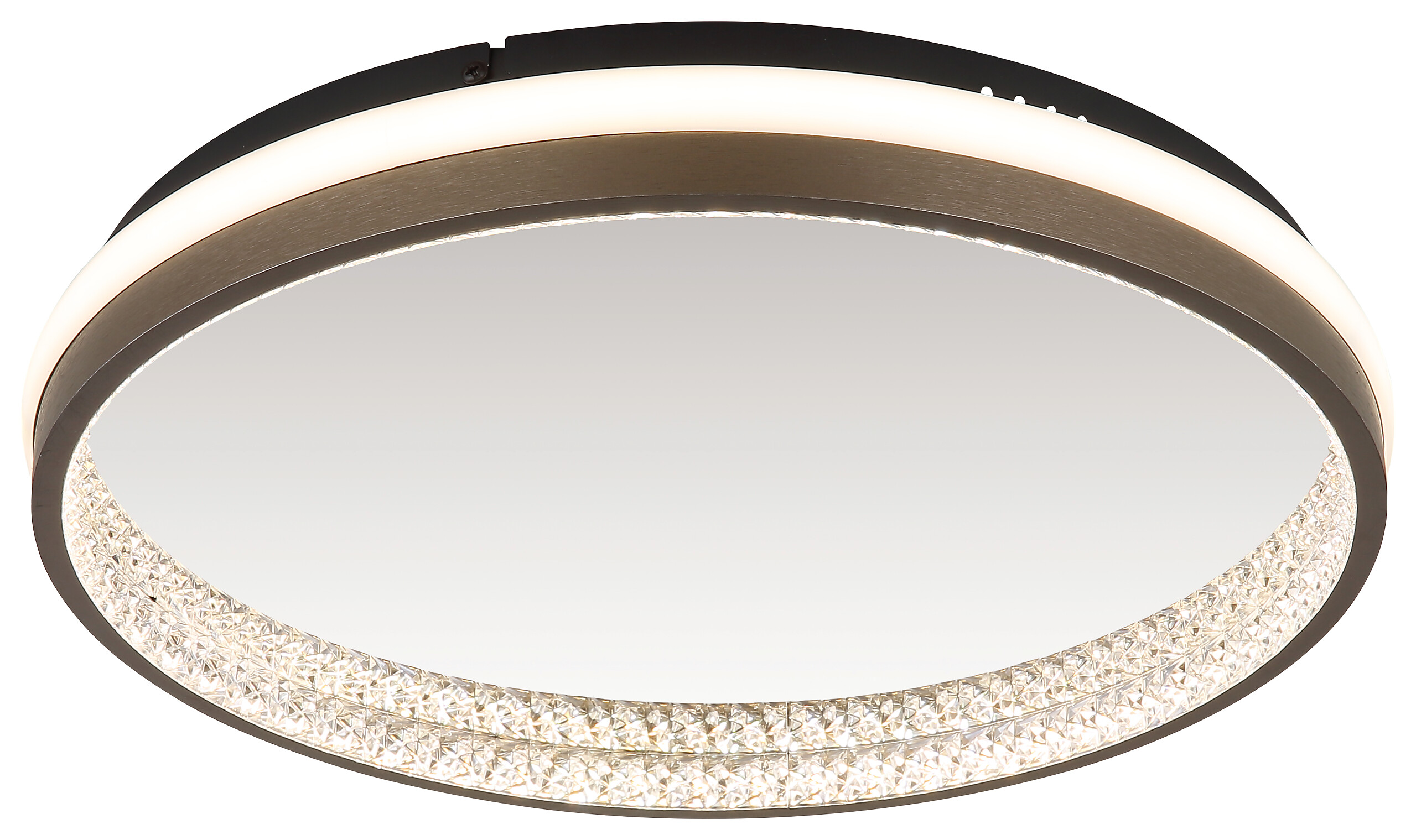 GLOBO LED-Deckenleuchte Opal dunkelgrau mattschwarz Kunststoff Metall H/D: ca. 6x39,7 cm 1 Brennstellen