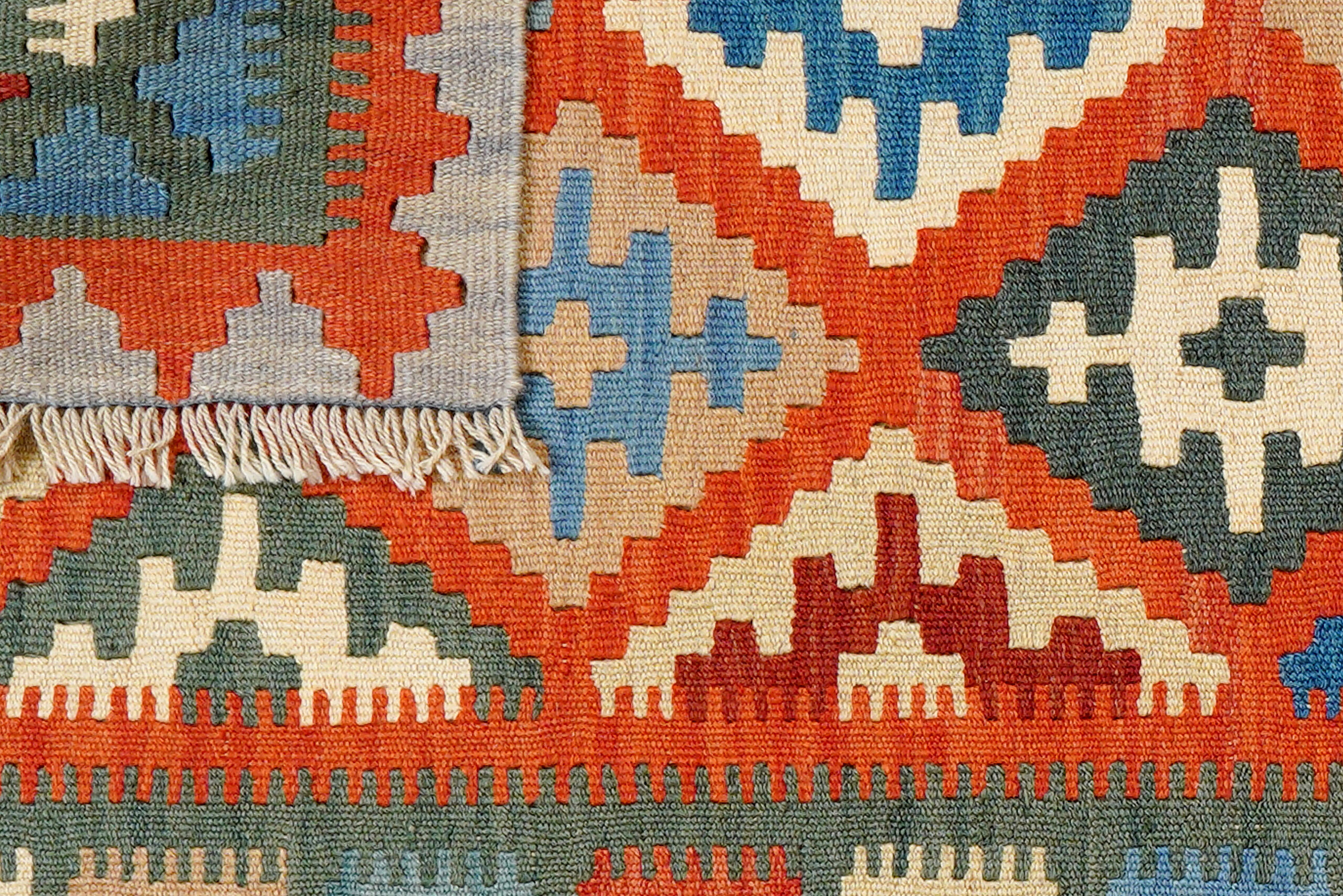 PersaTepp Teppich Kelim Gashgai grün B/H/L: ca. 82x1x122 cm