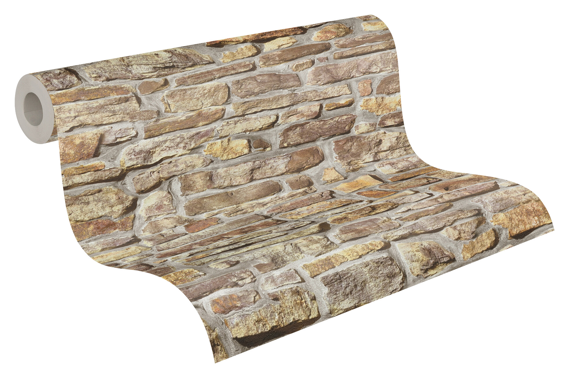 A.S.Creation Vliestapete gelb braun B/H/D: ca. 53x1005x8,6 cm