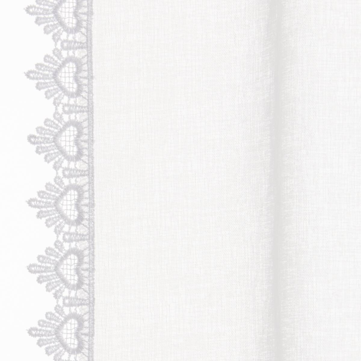 CASA CREATION Landhausgardine Nishay wollweiß B/L: ca. 75x160 cm