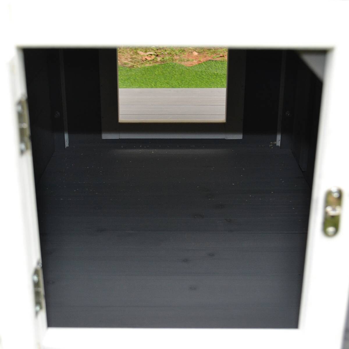 PawHut Katzenhaus grau Holz B/H/L: ca. 67x75x115 cm