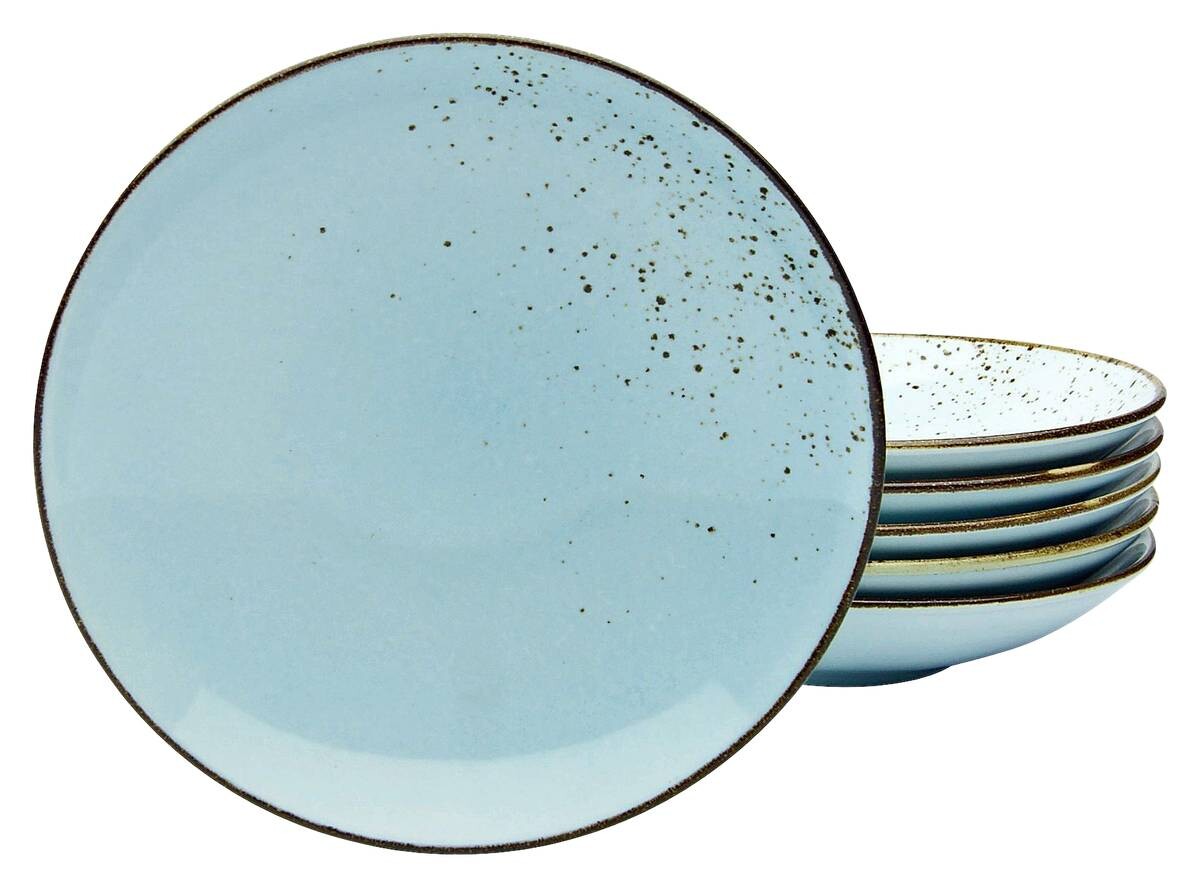 CreaTable Suppenteller NATURE COLLECTION hellblau Steinzeug D: ca. 22 cm