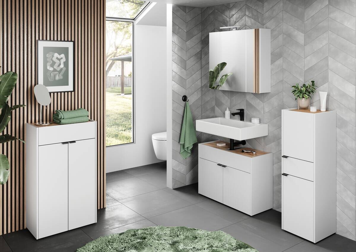 Spiegelschrank 2754-84 weiß B/H/T: ca. 76x71x23 cm