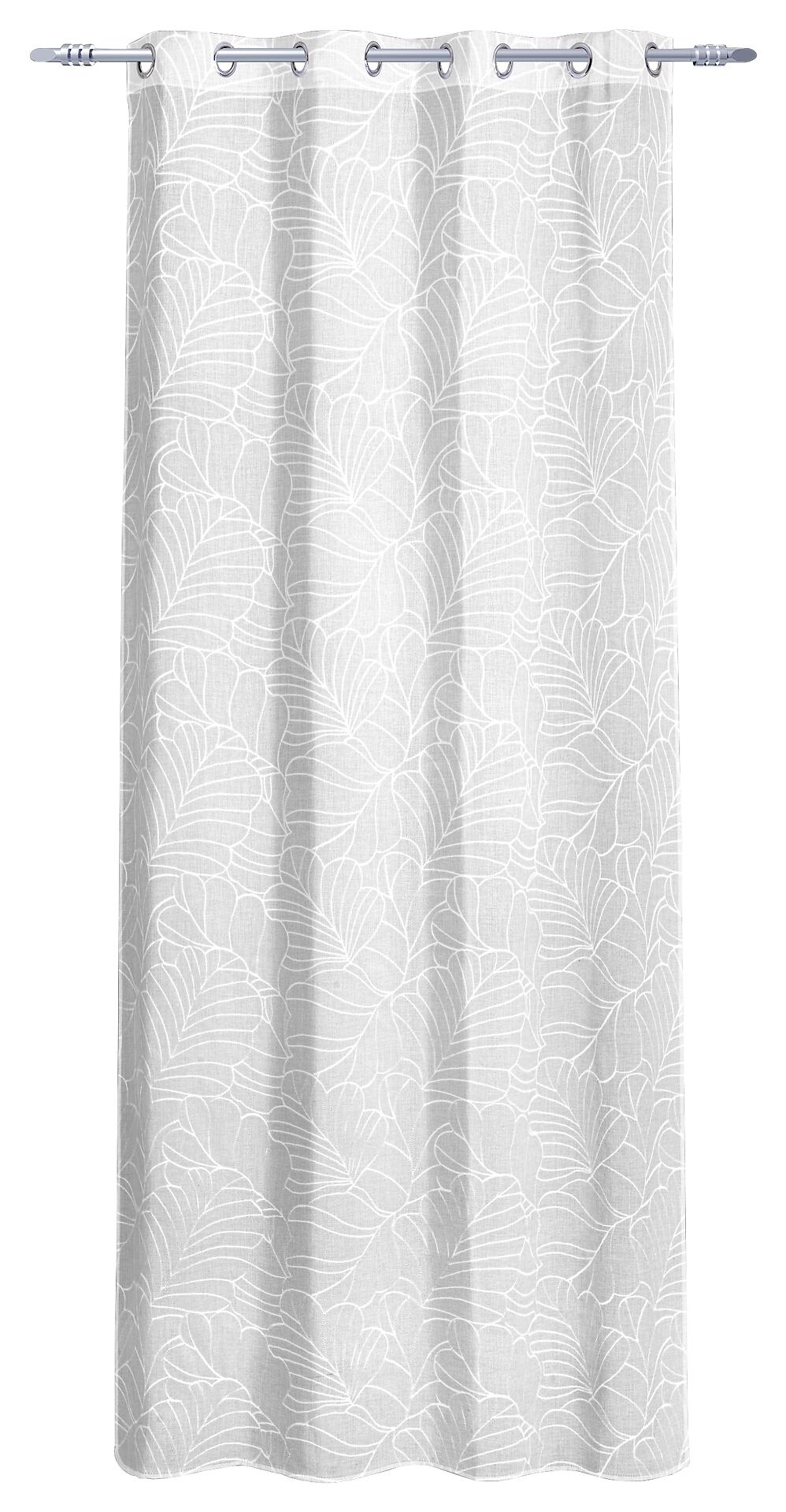 Ösenvorhang Sabrina weiß B/L: ca. 135x245 cm