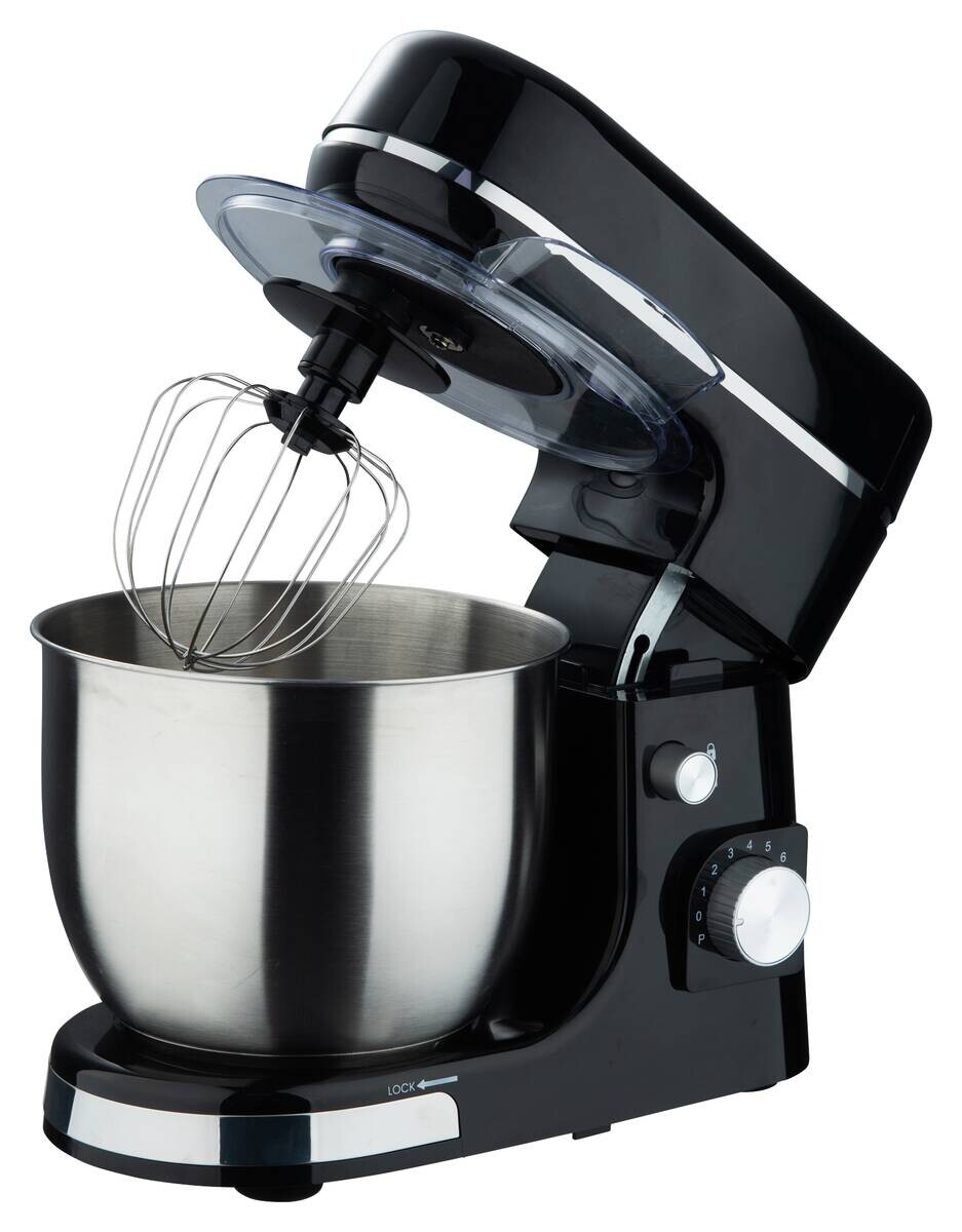 SWISS HOME Küchenmaschine schwarz silber Edelstahl B/H/L: ca. 23x33,5x38 cm