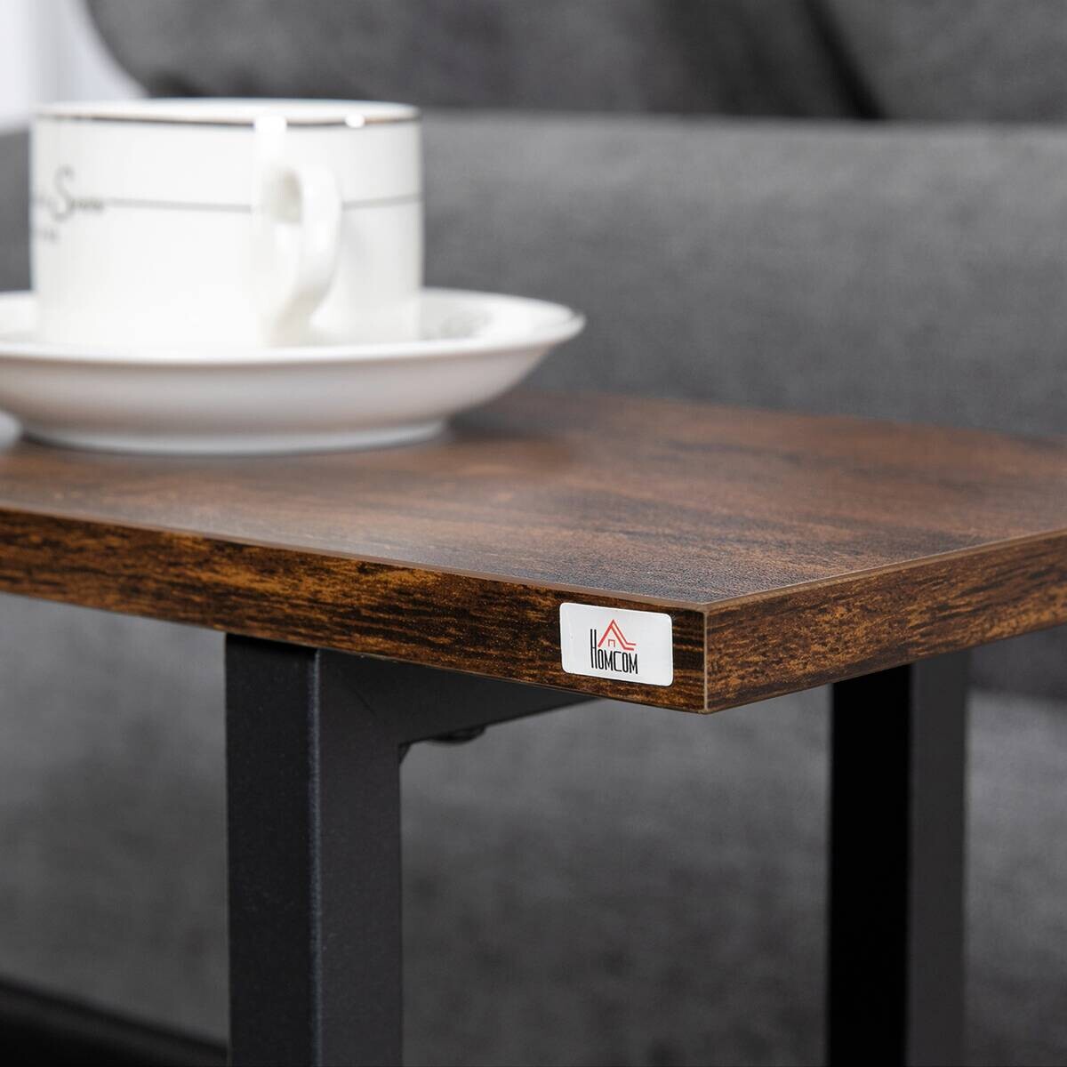 HOMCOM Beistelltisch schwarz Spanplatte B/H/L: ca. 19x49x55 cm