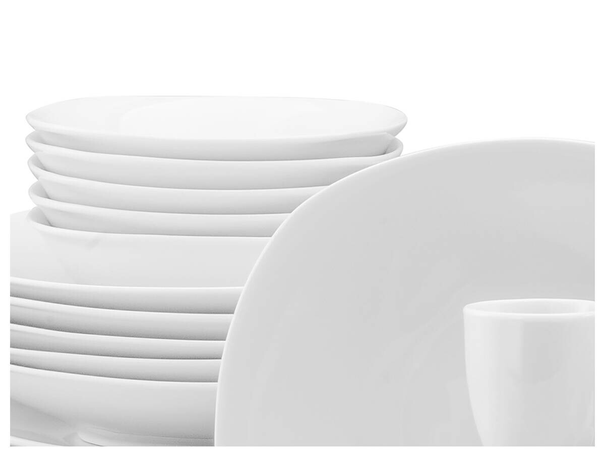 CreaTable Kombiservice Square weiß Porzellan 62 tlg.