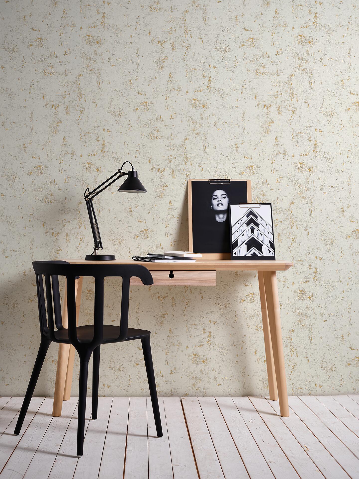 Vliestapete Betonoptik weiß B/L: ca. 53x1005 cm