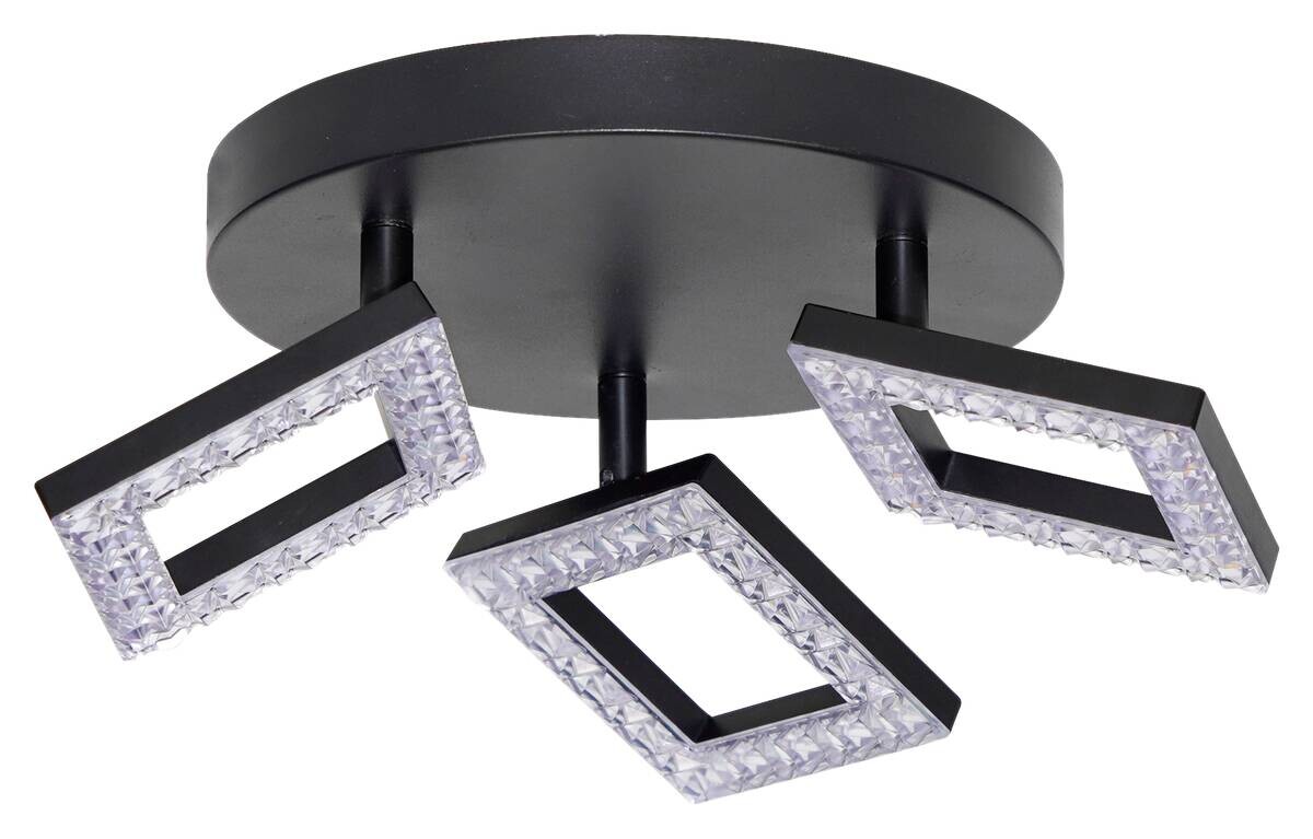 POCOline LED-Spot Kalea mattschwarz Acryl H/D: ca. 8x22 cm 3 Brennstellen