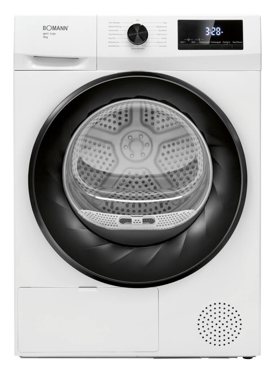 Bomann Wärmepumpentrockner WPT 7154 weiß B/H/T: ca. 59,5x84,5x58 cm ca. 8 kg
