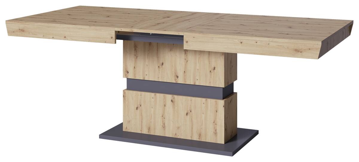 Tisch MATTHEW Eiche Nachbildung anthrazit B/H/T: ca. 160x75x90 cm