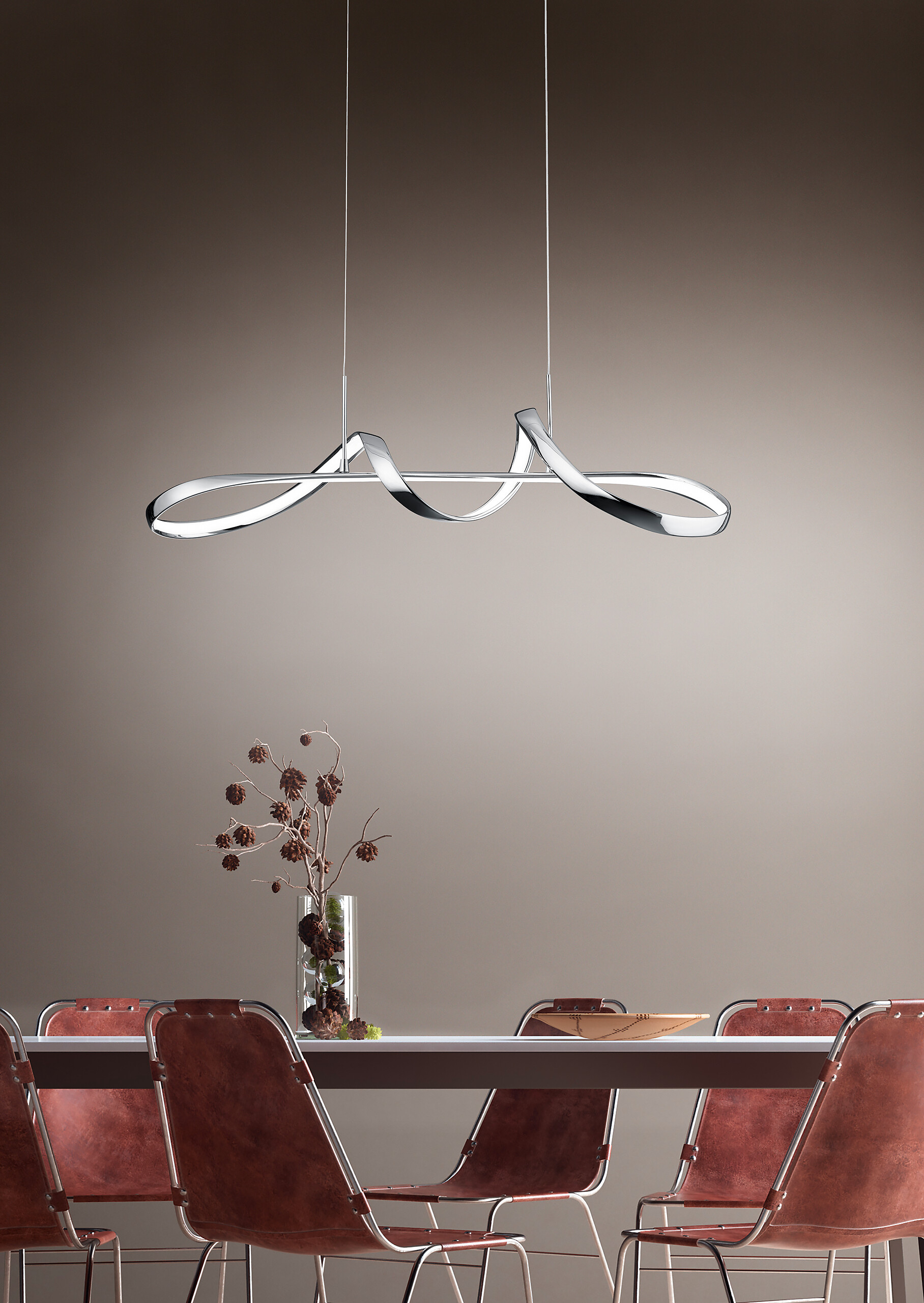 Reality Pendelleuchte Perugia Chrom Metall B/H/T: ca. 81x150x46 cm 1.0 Brennstellen