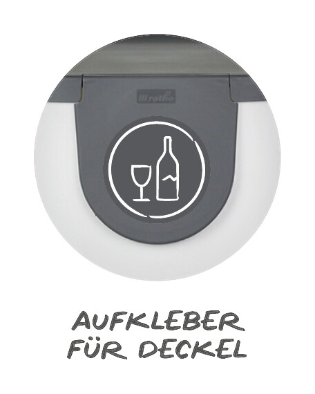 Rotho Abfalleimer weiß B/H/L: ca. 23,5x34x40 cm