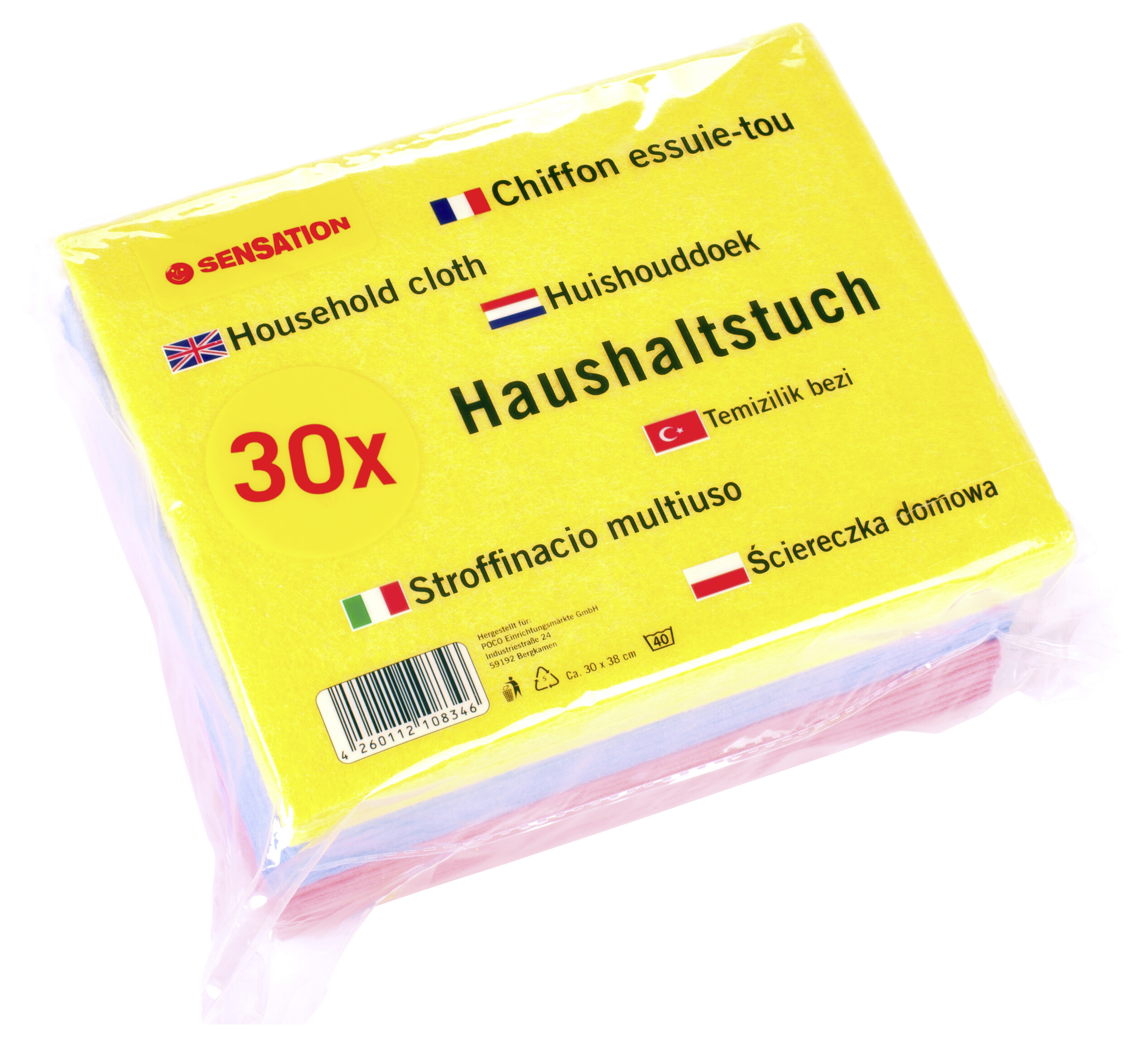 Reinigungstuch gelb B/L: ca. 30x38 cm