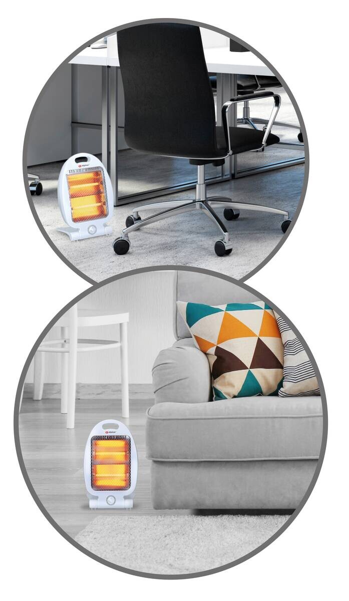 alpina Quarz-Heizstrahler 871125218212 LQ001 B/H/T: ca. 25x38x9 cm ca. 800 W