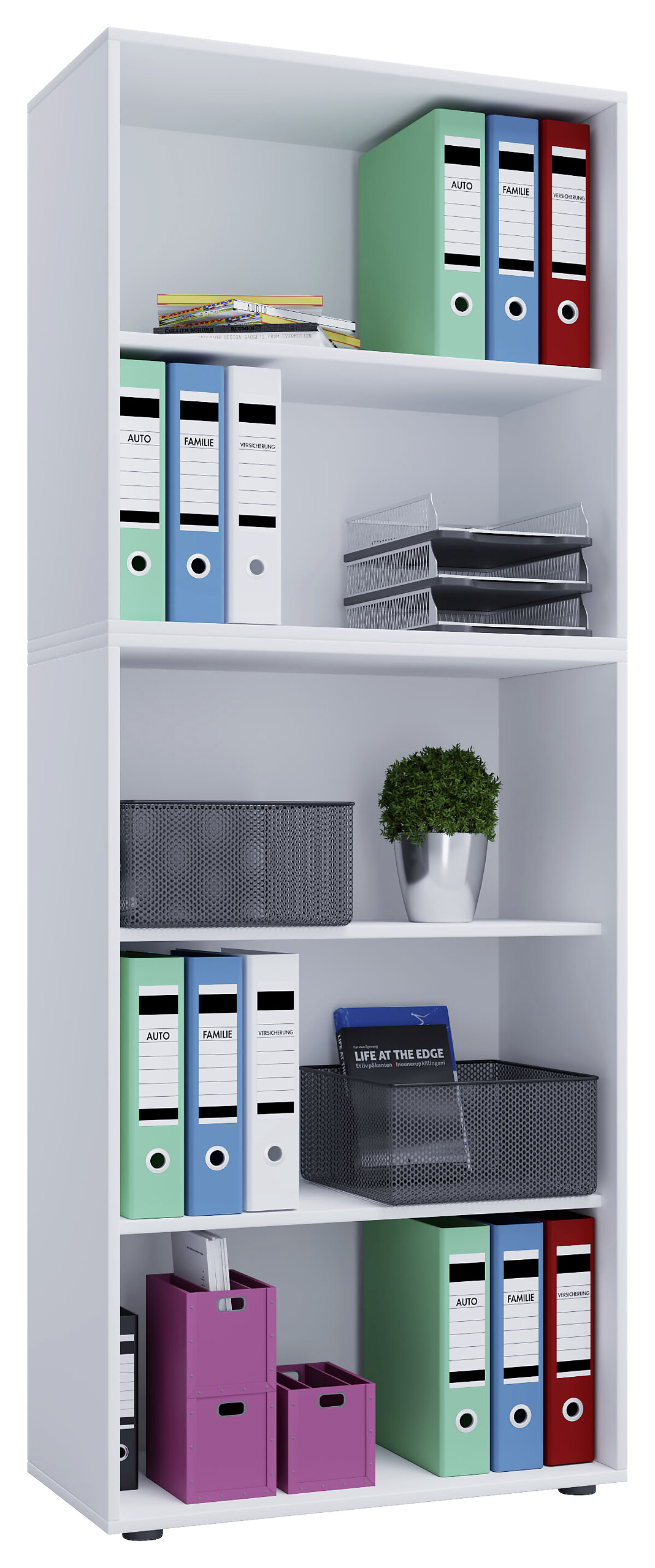 Regal Lona XXL ohne Türen weiß B/H/T: ca. 70x183x37 cm