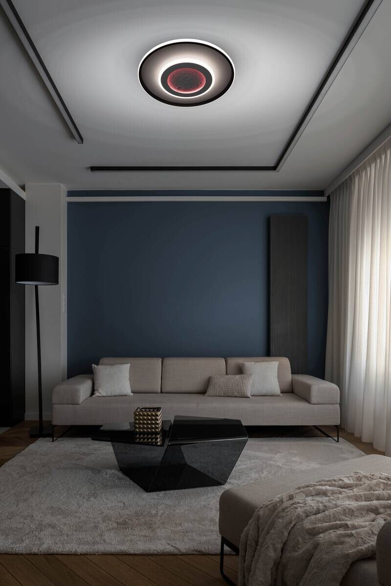 Näve Leuchten Deckenleuchte weiß Metall Kunststoff B/H/T: ca. 50x6x50 cm null 3 Brennstellen