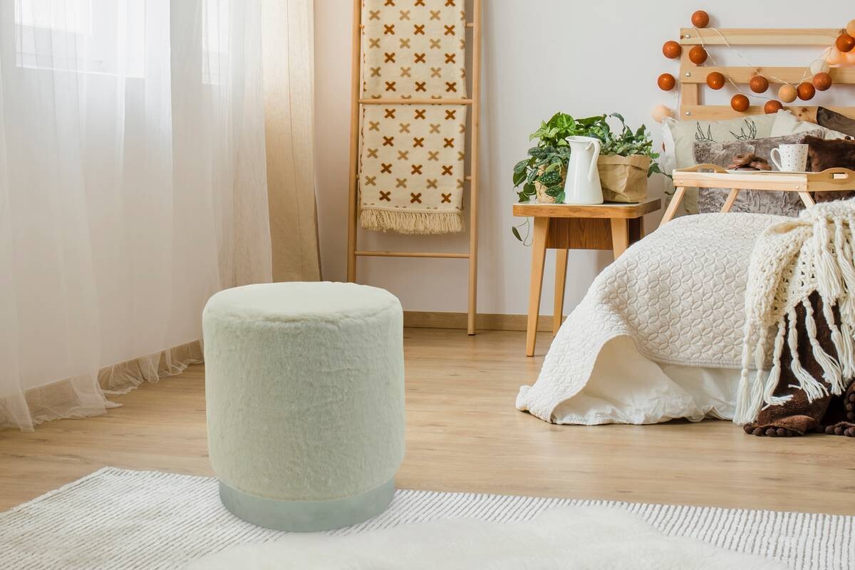 Sitzhocker elfenbein