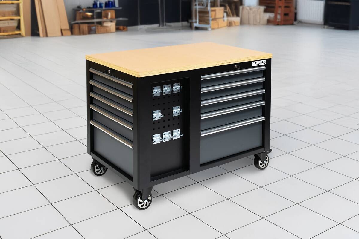 Werkbank Hektor schwarz B/H/L: ca. 114x89x73 cm