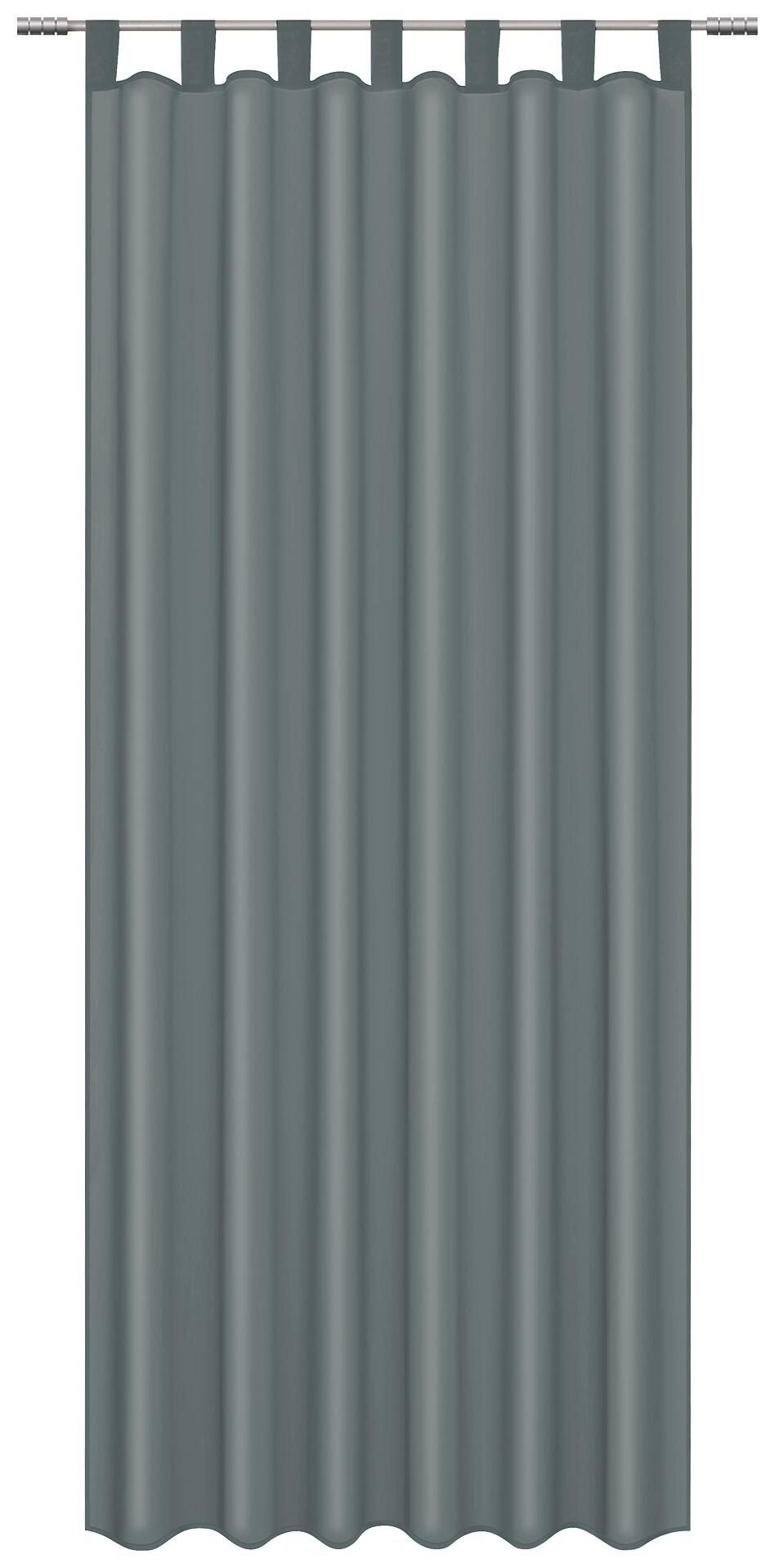 POCOline Schlaufenvorhang Silk anthrazit B/L: ca. 140x225 cm